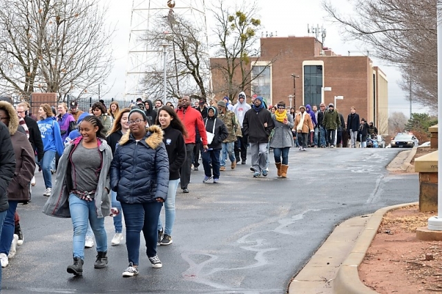 Silent march at the History Center