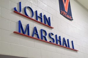 Vintage John Marshall sign from the old building