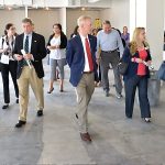 Capitol Hill Civic group tours library construction with U.S. Rep Russell Cap Hill Civ Grp and Rep Russell