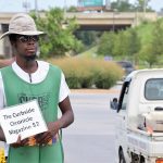 median, Curbside Chronicle vendor
