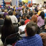 Parents at Edgemere listen to explanation of closure plan in March