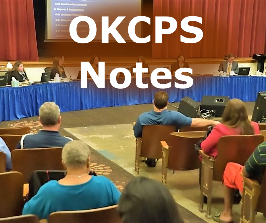 OKCPS Notes calendar