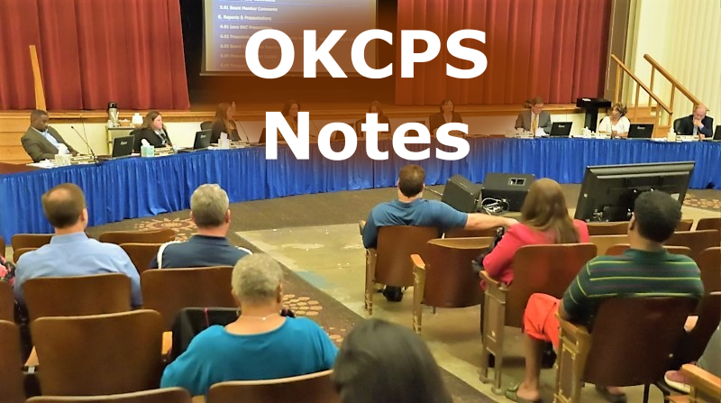 OKCPS Notes calendar