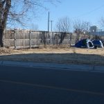 homeless camp west of downtown