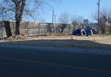 homeless camp west of downtown