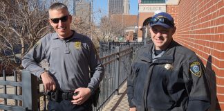 Homeless Outreach Team in front of Bricktown substation