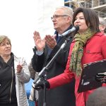 First day teacher walkout Eskelsen Garcia leads singing