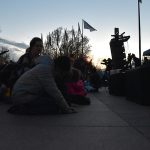 Prayer Vigil teacher walkout on knees