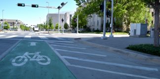 Bike lanes at OKC City Hall Bike-to-Work