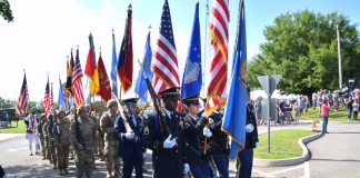 Memorial Day Ceremony 45th Inf Museum 2018 - massing of colors diversity