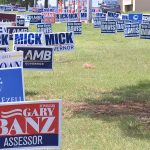 Campaign signs south