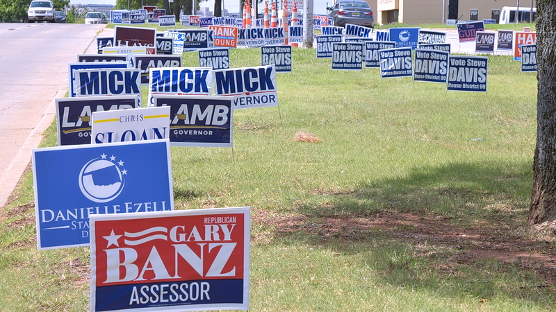 Campaign signs south