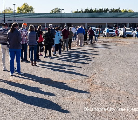 Another huge early-voting crowd arrives on 2nd day in OKC voting