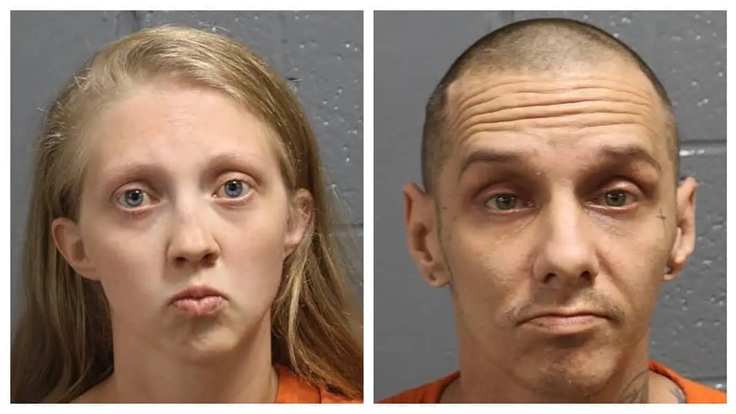 Booking photos - Darci Lambert, Jorden McGuire booking