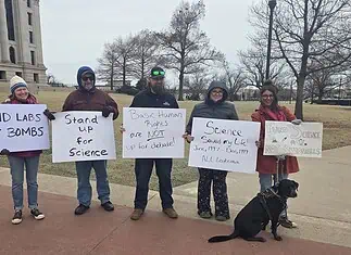 Despite cold, pro-science rally draws modest crowd to Capitol
