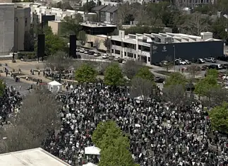 Largest ‘No Kings’ protest yet sees thousands march through Downtown