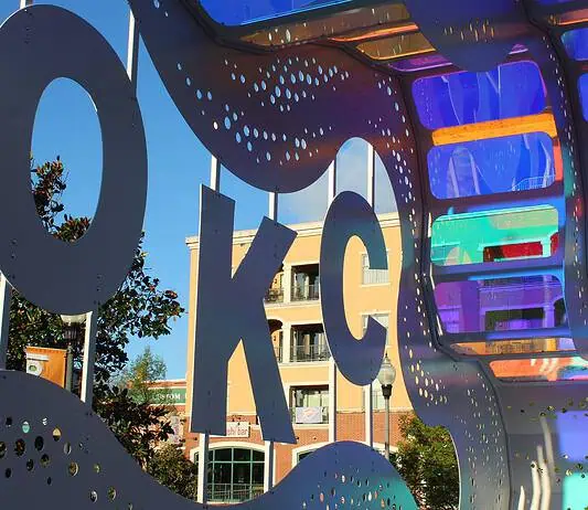Bricktown’s new ‘Cloud Embrace’ a whimsical gathering place for OKC