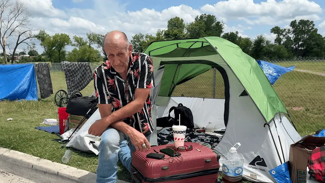 Homeless camp norman frontier
