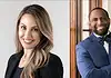 Lowe, Baker head to runoff for OK County Dist 1; min wage hike fails Two smiling professionals posing for a corporate headshot: woman in a black blazer on the left and man in a blue suit on the right.