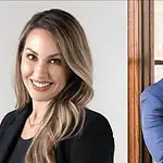 Lowe, Baker head to runoff for OK County Dist 1; min wage hike fails Two smiling professionals posing for a corporate headshot: woman in a black blazer on the left and man in a blue suit on the right.