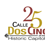 PRESS RELEASE: Calle Dos Cinco hosts Civic Group event with Visit OKC to discuss community branding June 4 Logo for 25 Calle Dos Cinco, Historic Capitol Hill, with decorative gold and maroon typography and flourish accents.