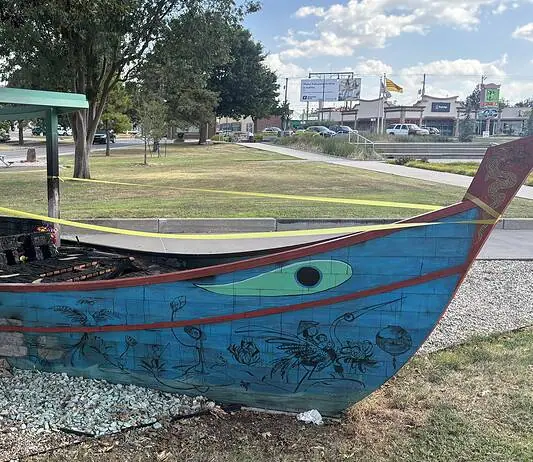 Artists ’emotional’ as fire damages beloved cultural sculpture in Asian District