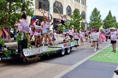 CHROME Pole and Aerial dance at the 2026 Pride Parade. (ZOE ELROD Okla City Free Press)